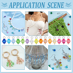 120Pcs 15 Colors Transparent Acrylic Charms&nbsp;PALLOY-PH01943