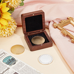Wood Storage Box for Commemorative Coin&nbsp;CON-WH0095-70A