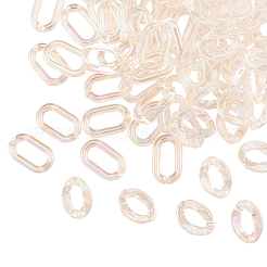 100Pcs 2 Styles Transparent Acrylic Linking Rings&nbsp;OACR-CJ0001-17