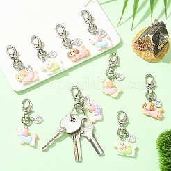 10Pcs Dog Resin Pendant Decorations&nbsp;HJEW-YW00306