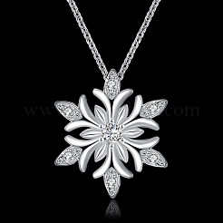 Brass Micro Pave Cubic Zirconia Pendant Necklaces&nbsp;NJEW-BB29782