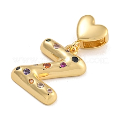 Brass Micro Pave Colorful Cubic Zirconia Pendants&nbsp;LS-KK-P281-01G-Z