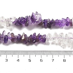 Natural Quartz Crystal & Amethyst Beads Strands&nbsp;G-L610-A27-01