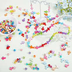 600Pcs 3 Styles Opaque Acrylic Beads&nbsp;SACR-PA0001-12