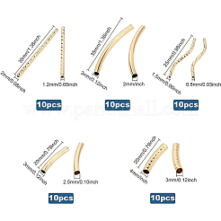 50Pcs 5 Style Brass Tube Beads&nbsp;KK-BC0008-21