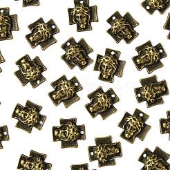Tibetan Style Alloy Cross with Jesus Alloy Pendants for Easter Jewelry&nbsp;MLF10674Y-NF