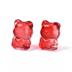 Baking Paint Transparent Glass Beads&nbsp;DGLA-N018-02F