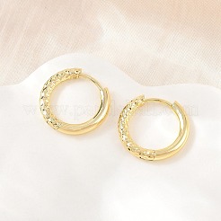 Brass Huggie Hoop Earrings&nbsp;KK-CBA8A92-04G