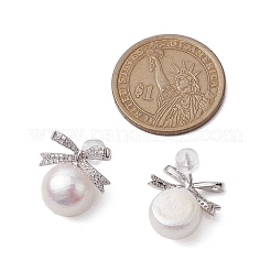 Natural Pearl Ear Studs&nbsp;EJEW-P286-40P
