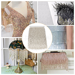 1 Yard Plastic Bugle Bead Tassel Trimming&nbsp;OCOR-BC0006-60A