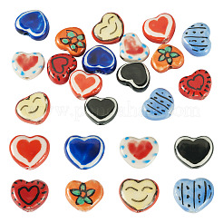 16Pcs 8 Colors Handmade Porcelain Beads&nbsp;PORC-TA0001-57