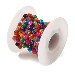 304 Stainless Steel Cable Chains with Dyed Shell Beads&nbsp;STAS-B067-04B-04