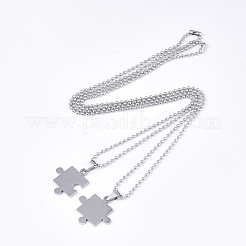 Non-Tarnish Valentine's Day Theme 304 Stainless Steel Pendants Necklaces&nbsp;X-STAS-S079-97