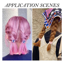 20Pcs 20 Colors Polyester & Plastic Girls Hair Accessories&nbsp;OHAR-TA0001-18