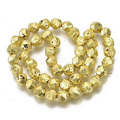 Electroplated Natural Lava Rock Beads Strands&nbsp;G-S352-31B-B