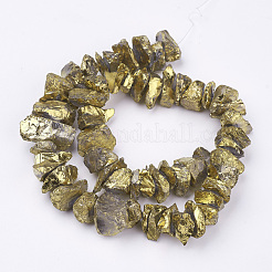 Electroplated Natural Quartz Crystal Bead Strands&nbsp;X-G-F336-06F