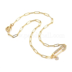 Brass Micro Pave Cubic Zirconia Pendant Necklaces&nbsp;NJEW-JN03035