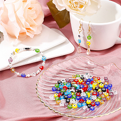 200Pcs 10 Color Handmade Lampwork Beads Strands&nbsp;LAMP-NB0001-56
