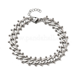 Punk Style 304 Stainless Steel Curn Chain Bracelets for Women&nbsp;BJEW-A044-01P