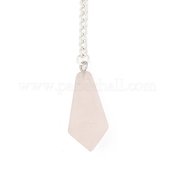 Natural Rose Quartz Cone Pointed Dowsing Pendulums&nbsp;G-A249-02S-07