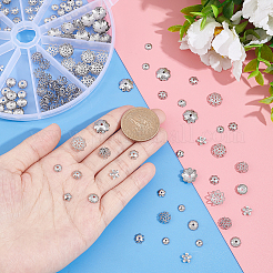 300Pcs 10 Styles 304 & 201 Stainless Steel Fancy Bead Caps&nbsp;STAS-UN0042-71