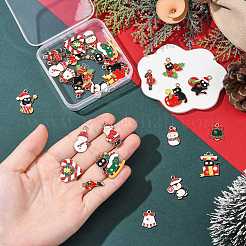 30Pcs 15 Styles Christmas Alloy Enamel Pendants&nbsp;XMAS-FS0001-01