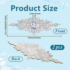 2Pcs Polyester Clothing Sew on Patches&nbsp;PATC-GF0002-06A