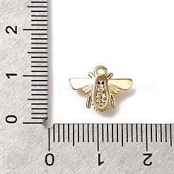Brass Micro Pave Cubic Zirconia Charms&nbsp;KK-B152-07A-G