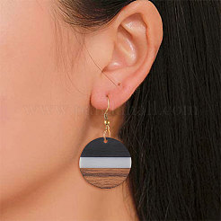 Tri-color Resin & Wood Pendants&nbsp;RESI-CJ0001-15