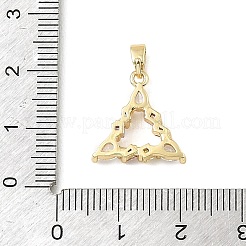 Brass Micro Pave Purple Cubic Zirconia Pendants&nbsp;KK-E804-03G