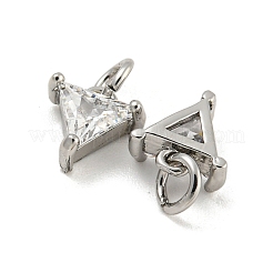 Brass Cubic Zirconia Pendants&nbsp;KK-G490-30P