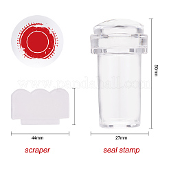 Silicone Nail Art Seal Stamp and Scraper Set&nbsp;X-MRMJ-Q061-001
