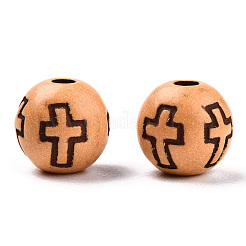 Imitation Wood Acrylic Beads&nbsp;SACR-R830-04