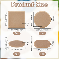 4Pcs 4 Styles MDF Wood Pottery Tools&nbsp;DIY-OC0014-66