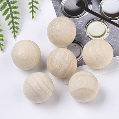 Natural Wooden Round Ball&nbsp;WOOD-T014-30mm