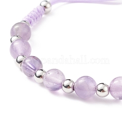 Natural Mixed Stone Beads Slider Bracelets for Men Women&nbsp;BJEW-JB08717