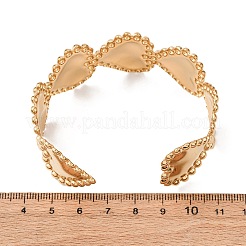 Marine 304 Stainless Steel Cuff Bangles for Women&nbsp;LS-BJEW-Z147-01G-02