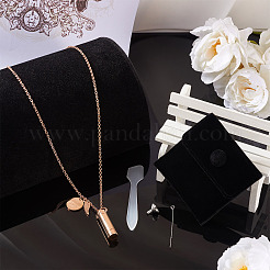 1Pc 304 Stainless Steel Column Urn Ashes Necklace&nbsp;DIY-TA0010-14A