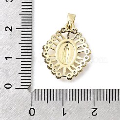 Brass Micro Pave Cubic Zirconia Pendants&nbsp;KK-P336-01F-G