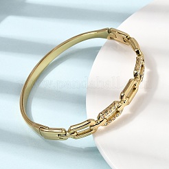 304 Stainless Steel Rhinestone Hinged Bangles for Women&nbsp;BJEW-B168-02A-G