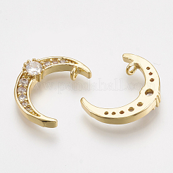 Brass Cubic Zirconia Charms&nbsp;KK-T035-36