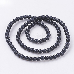 Natural Mashan Jade Round Beads Strands&nbsp;G-D263-4mm-M