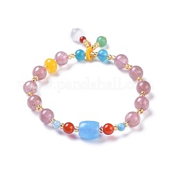 Natural Jade Stretch Charm Bracelets&nbsp;BJEW-I260-10
