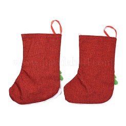 Cloth Hanging Christmas Stocking&nbsp;HJEW-B003-12