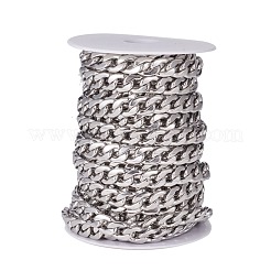 Tarnish Resistant 304 Stainless Steel Cuban Link Chains&nbsp;CHS-E018-14P