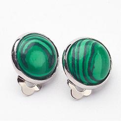 Natural & Synthetic Mixed Stone Brass Clip-on Earrings&nbsp;EJEW-A051-B