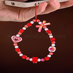 1Pc Acrylic Nylon Rope Mobile Straps&nbsp;HJEW-LP0002-04