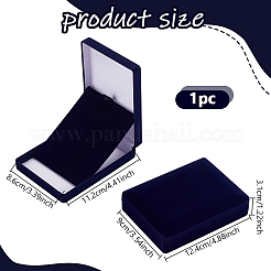 Rectangle Velvet Commemorative Coin Storage Boxes&nbsp;CON-WH0100-14B