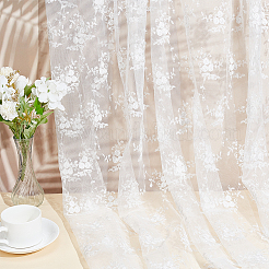 Flower Pattern Polyester Lace Fabric&nbsp;DIY-WH0504-194