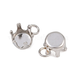 304 Stainless Steel Pendant Rhinestone Claw Charms Settings&nbsp;STAS-B121-01A-P